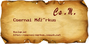 Csernai Márkus névjegykártya